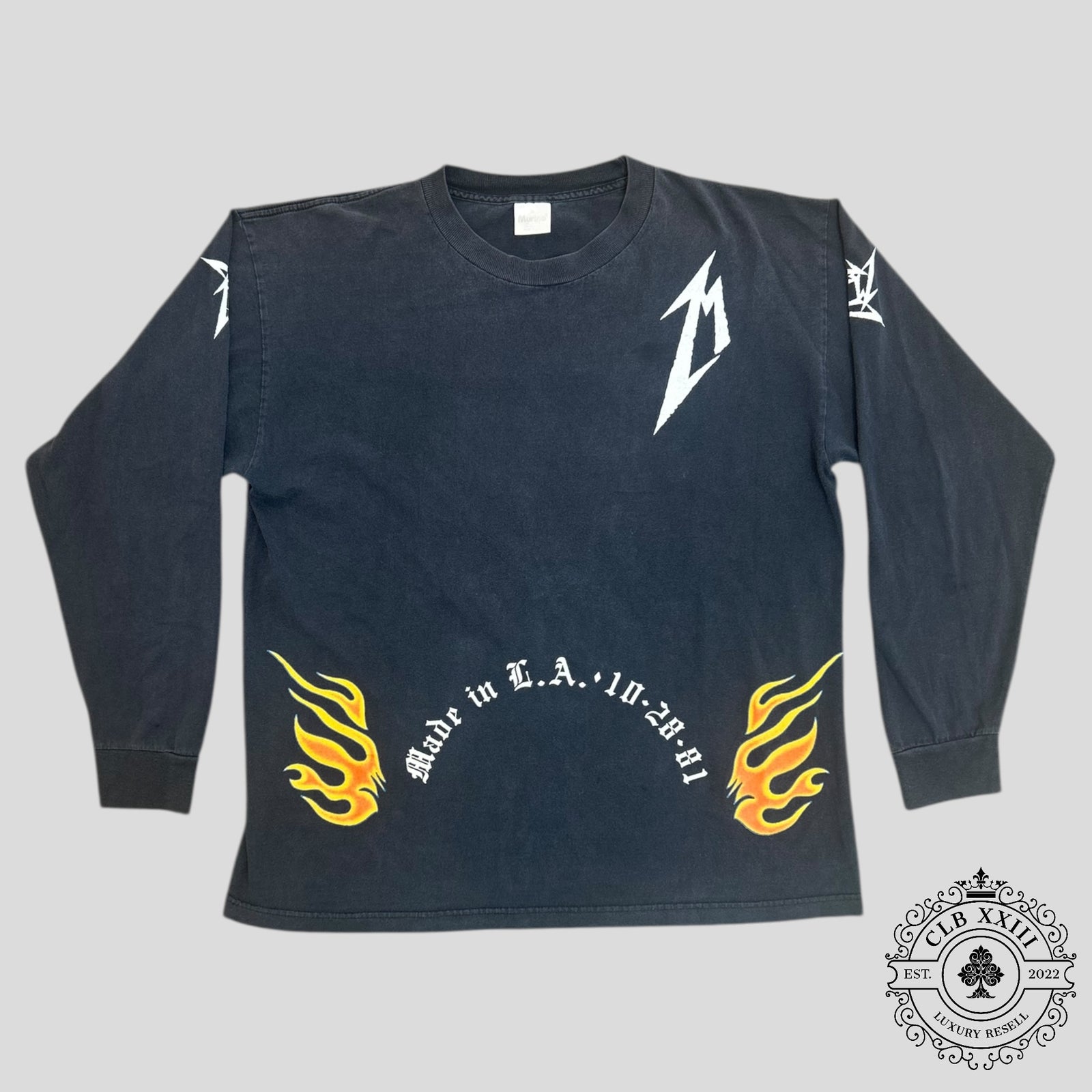 Metallica 1996 15 Year Anniversary LS Vintage Tee in Black