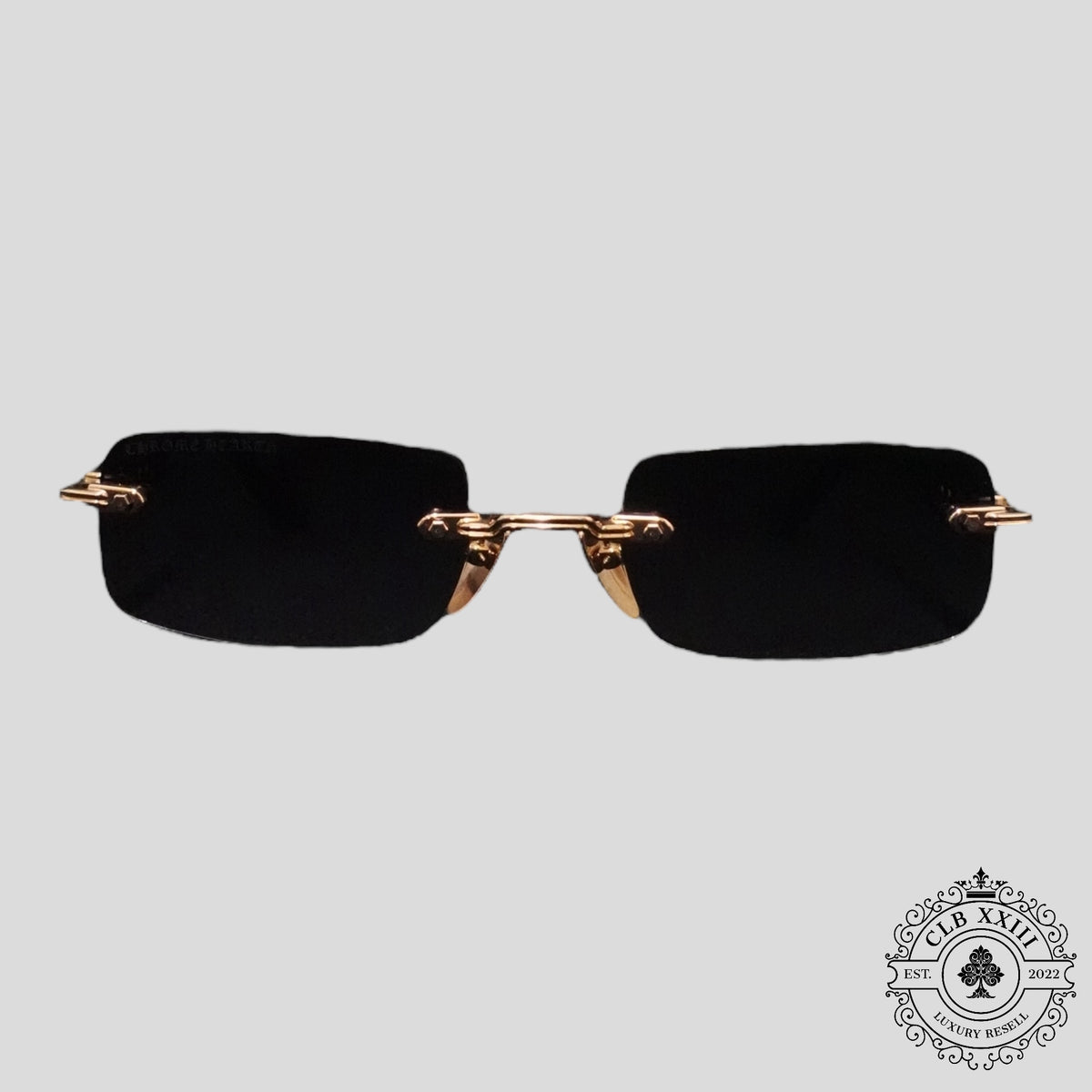 Chrome Hearts Deep I Sunglasses in Black/Gold