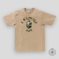 Bape 1st Camo College Tee in Beige / Yellow