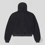Vale 14 Zip Up Hoodie in Black