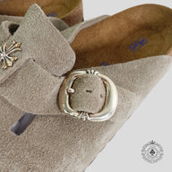 Chrome Hearts Birkenstock Mules in Taupe