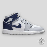 Air Jordan 1 Mid GS Wolf Grey Midnight Navy