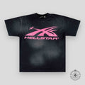 Hellstar Sport Logo Gel T-shirt in Black / Pink