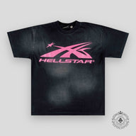 Hellstar Sport Logo Gel T-shirt in Black / Pink