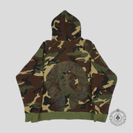 Chrome Hearts Vintage Cross Patch Thermal Zip Up Hoodie