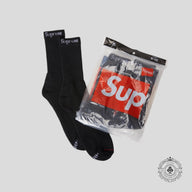 Supreme Hanes Crew Socks in Black 1-pair