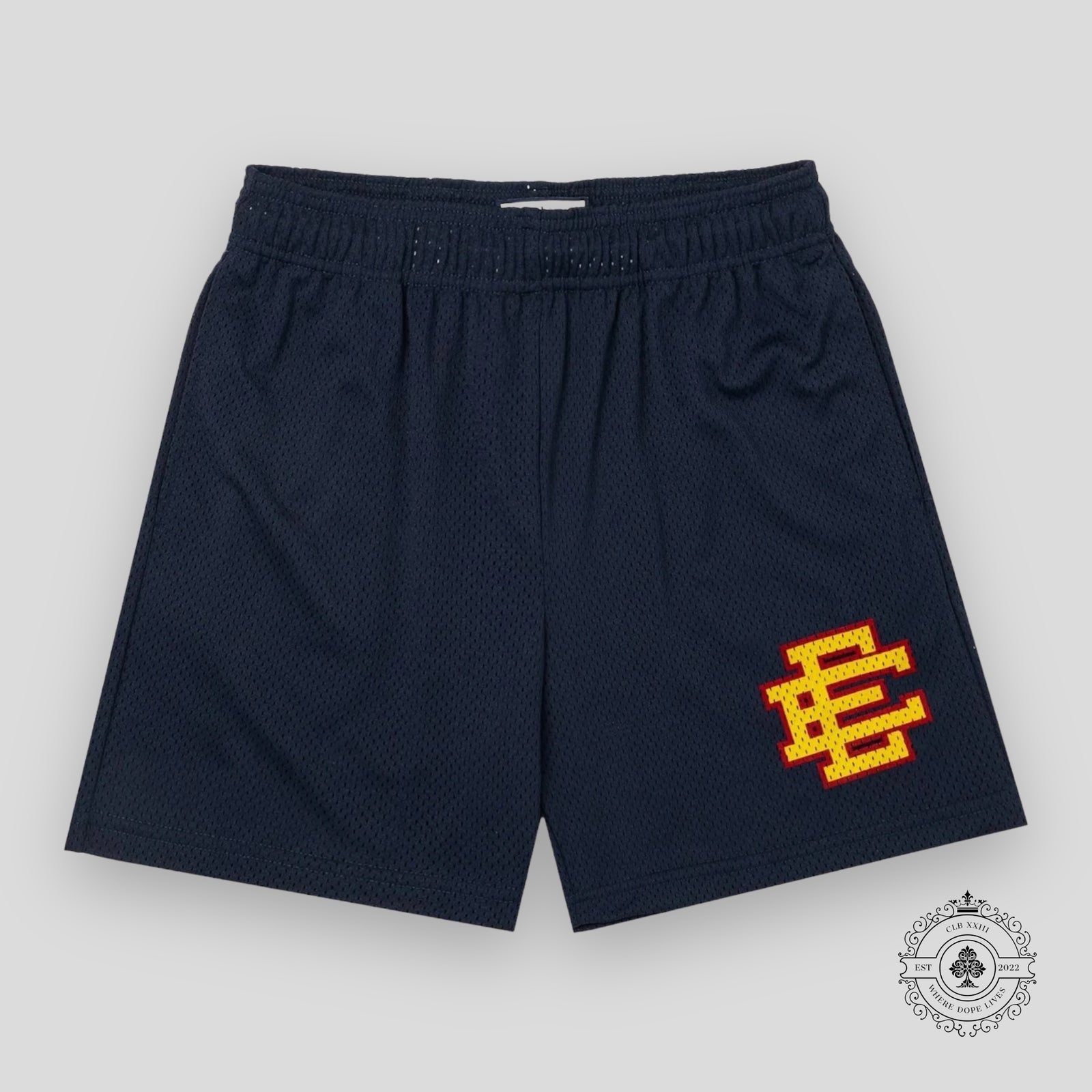 Eric Emanuel EE Basic Shorts in Navy / Yellow