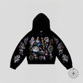 Righteous Risen King Cropped Zip Up in Black