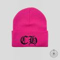 Chrome Hearts CH Logo Embroidered Beanie in Hot Pink