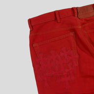 Chrome Hearts Levi Red Cross Patch Jeans