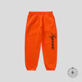Supreme Embroidered Script Sweatpants in Orange
