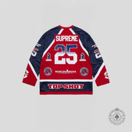 Supreme Rhinestone Hockey Jersey in Red