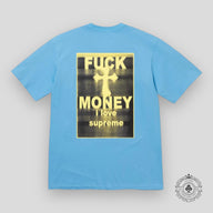 Supreme Fuck Money Tee in Burnt Blue