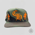 Chrome Hearts Cross Patch Hat in Camo / Orange