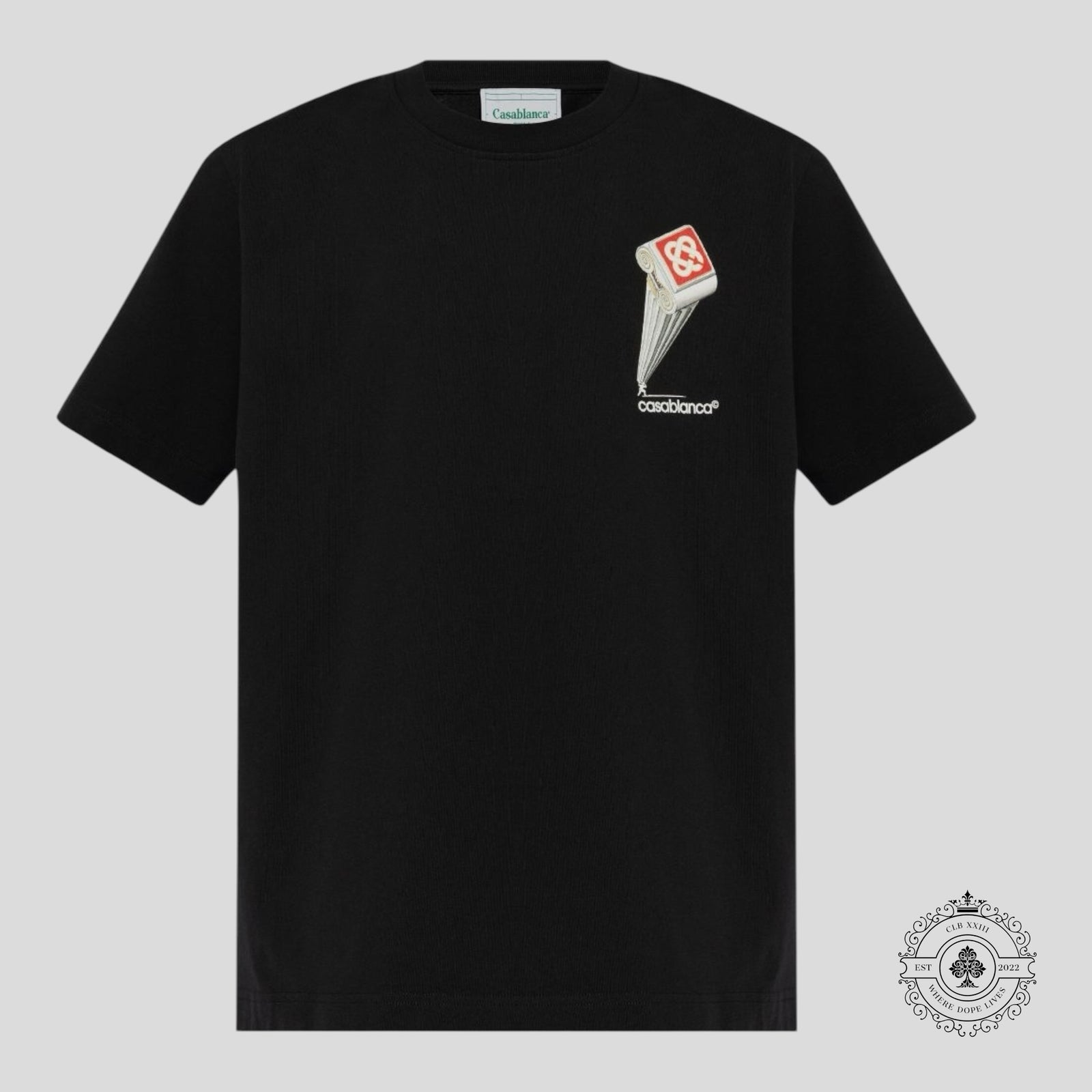 Casablanca Leaning Column T-Shirt in Black