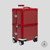 Goyard Bourget PM Trolley Travel Case in Red