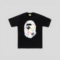 BAPE Neon Camo Big Ape Head Tee in Black