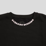 CHROME HEARTS NECK LOGO CREWNECK SWEATSHIRT - BLACK