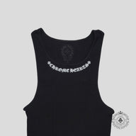 Chrome Hearts Neck Script Logo Tank Top in Black