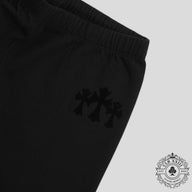 Chrome Hearts Women's Triple Cross CH Flocked Sweatpants in Black
