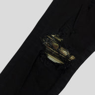 Amiri MX1 Aloha Patch Jeans in Black