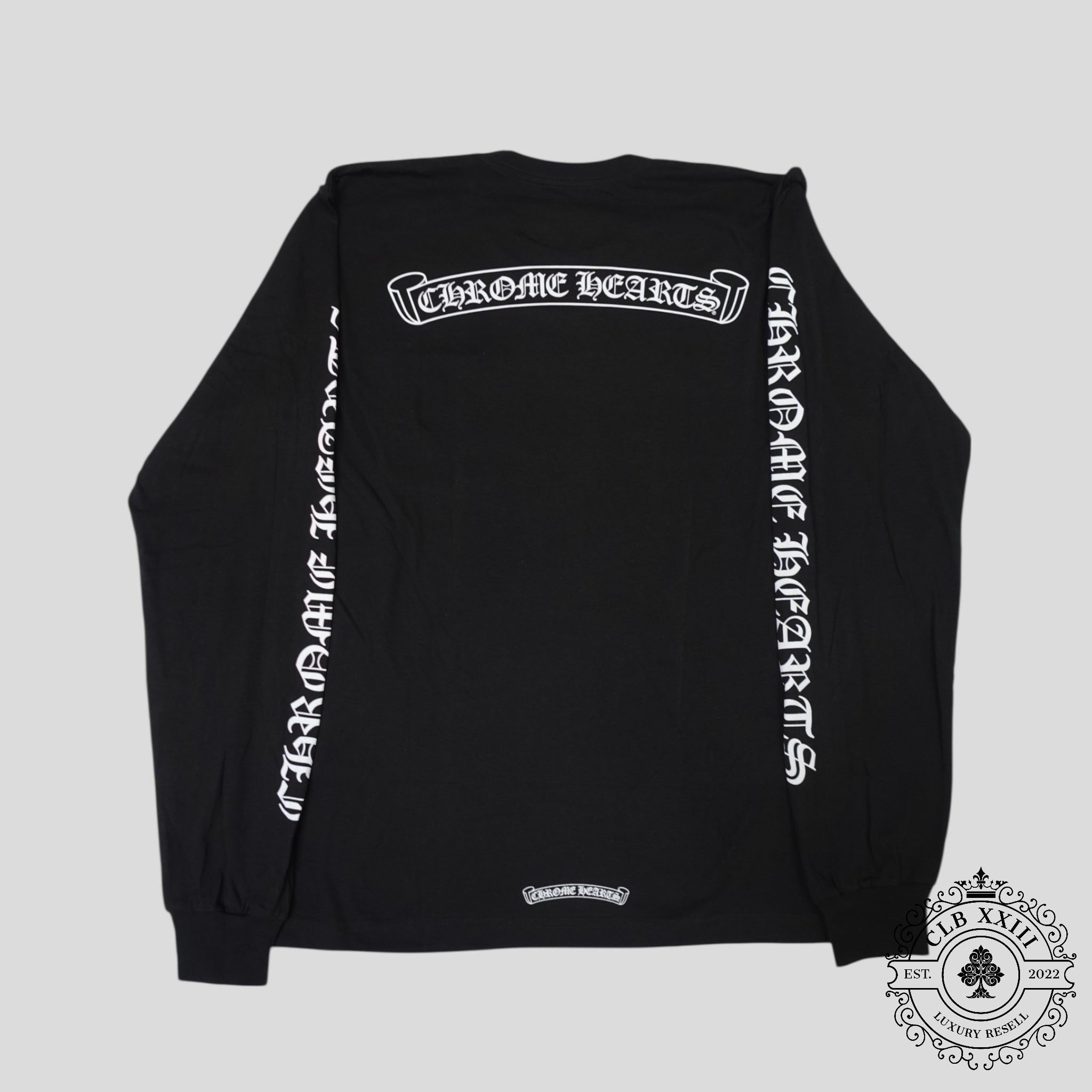 Chrome Hearts Scroll Logo Pocket Long Sleeve in Black
