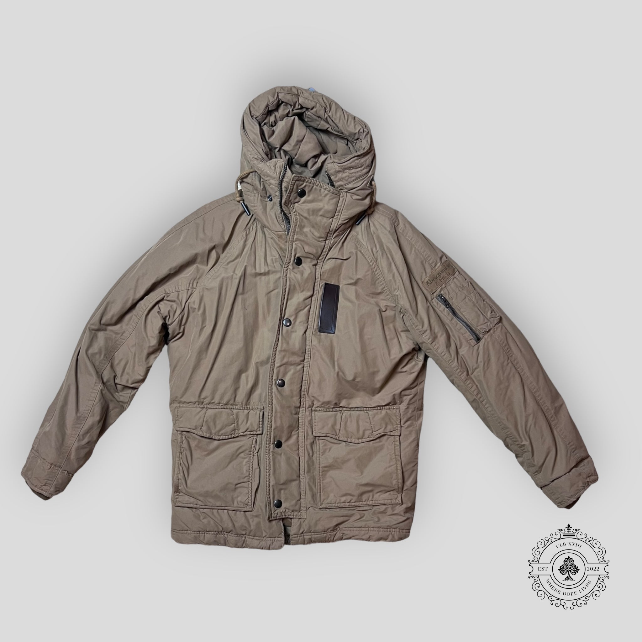 Abercrombie & Fitch Premium Outerwear Tan Parka