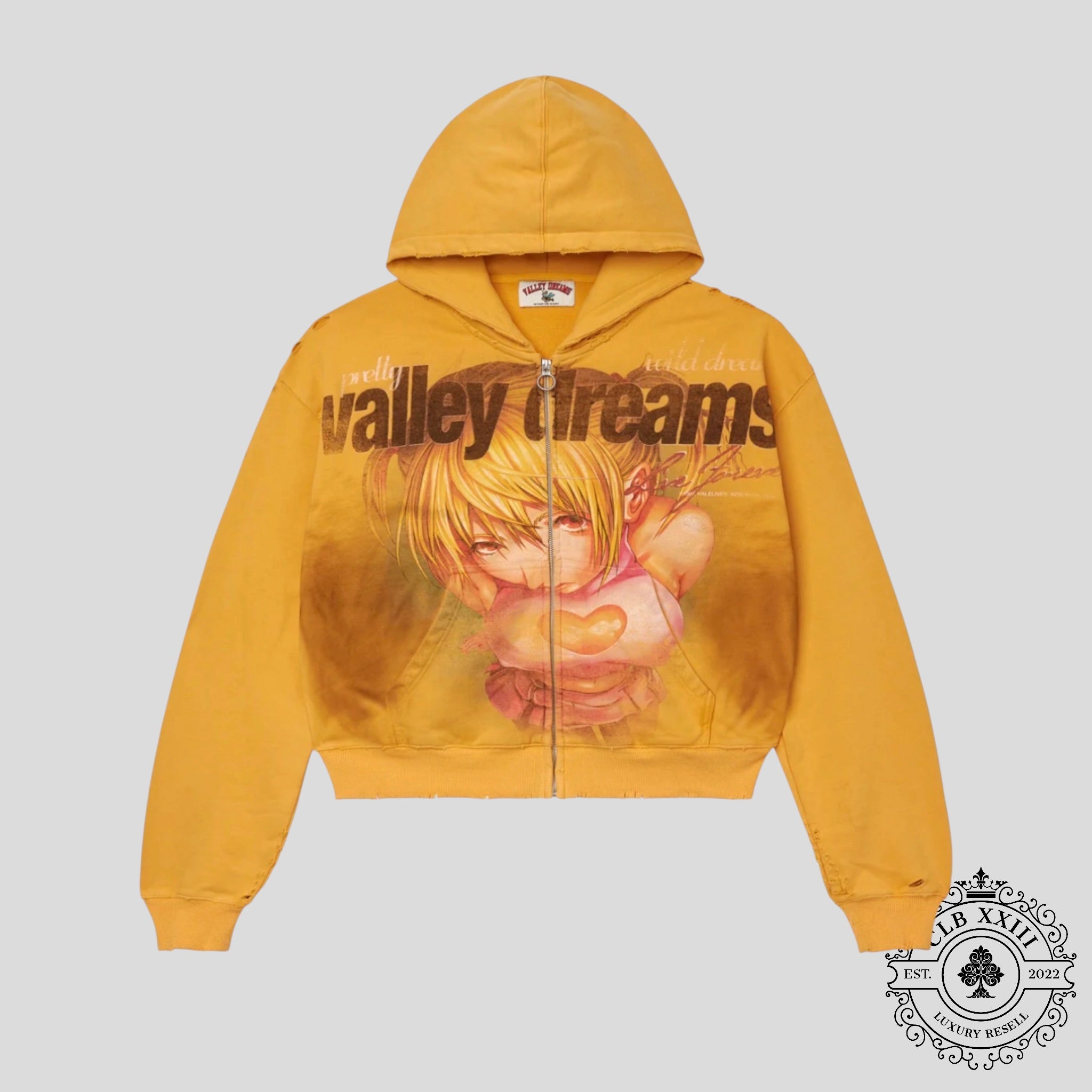 Vale Forever Gold Rush Zip Up in Yellow
