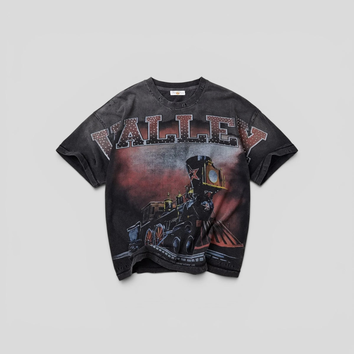 Vale Forever A Train Bling Tee in Washed Black