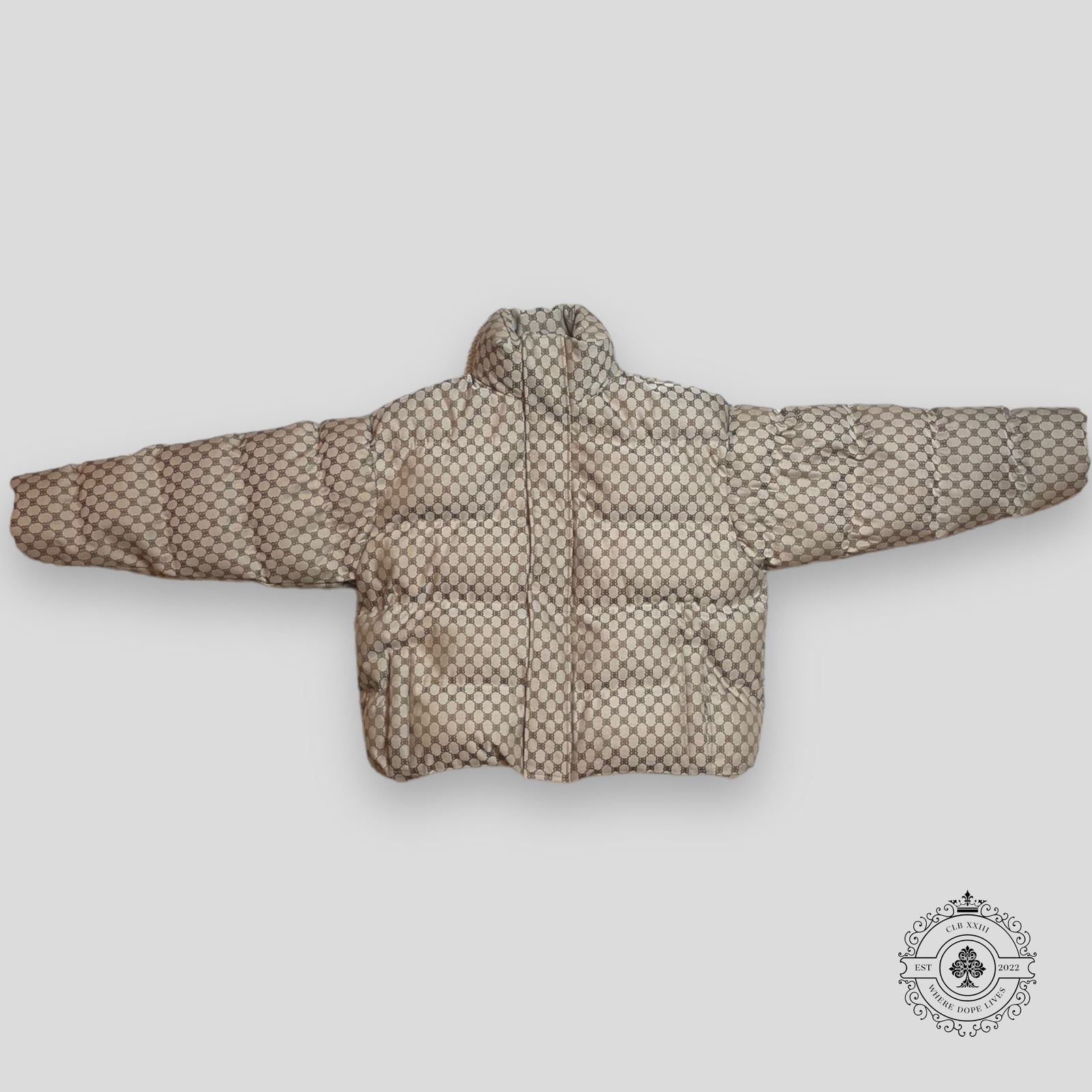 Balenciaga x Gucci the Hacker Puffer Coat in Brown