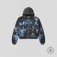 Vale Casper Zip Up Hoodie in Black