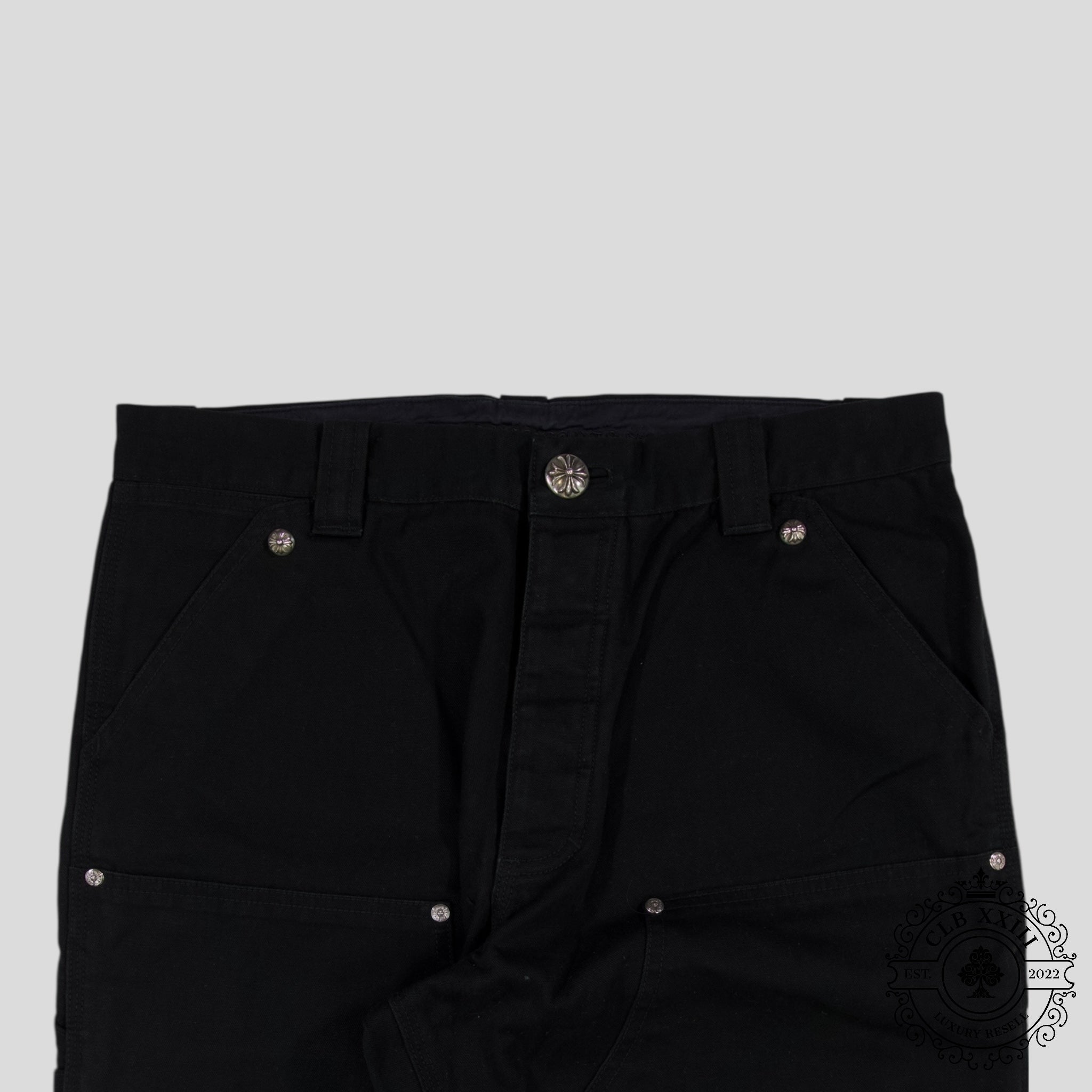 Chrome Hearts Double Knee Carpenter Pants in Black