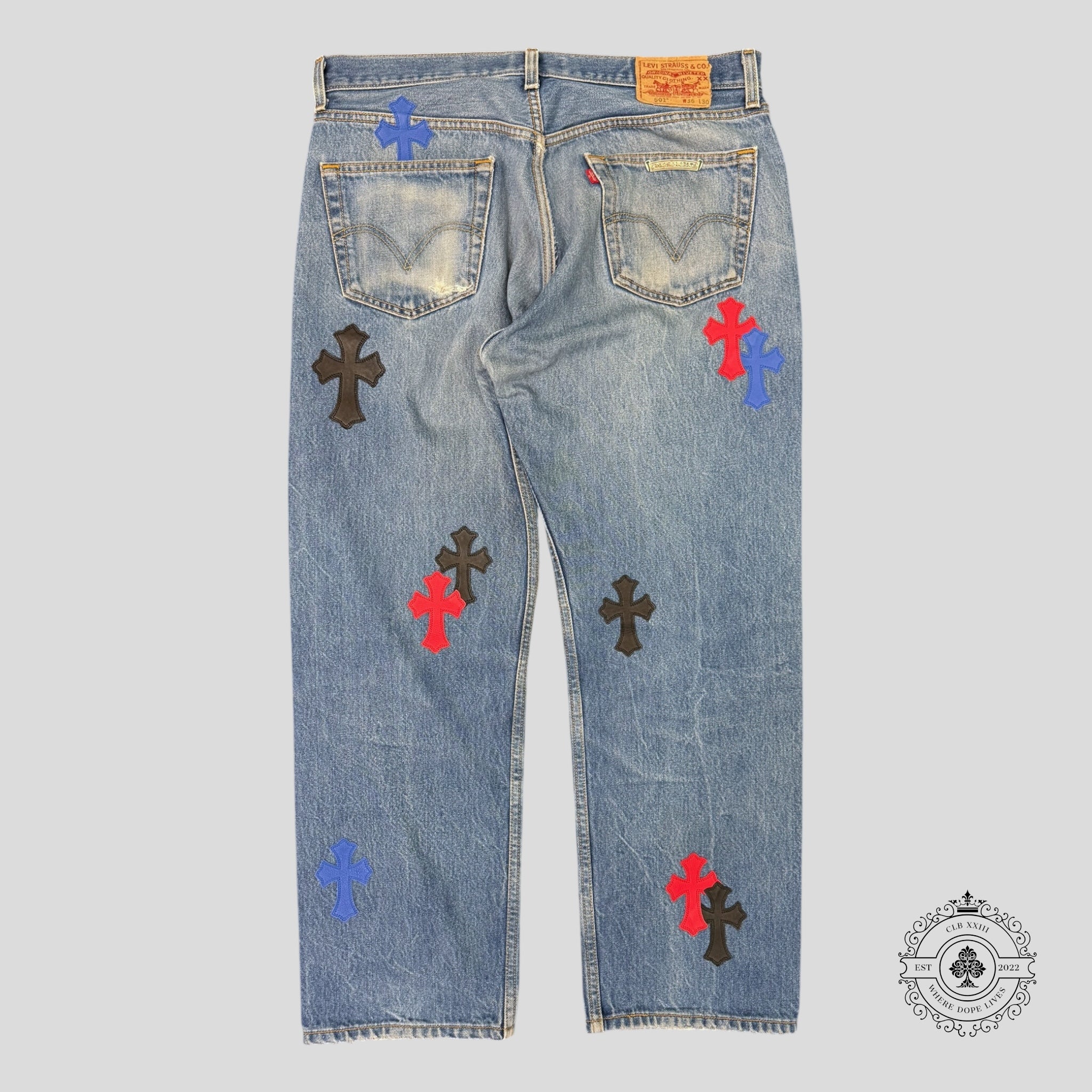 Chrome Hearts Cross Patch Jeans