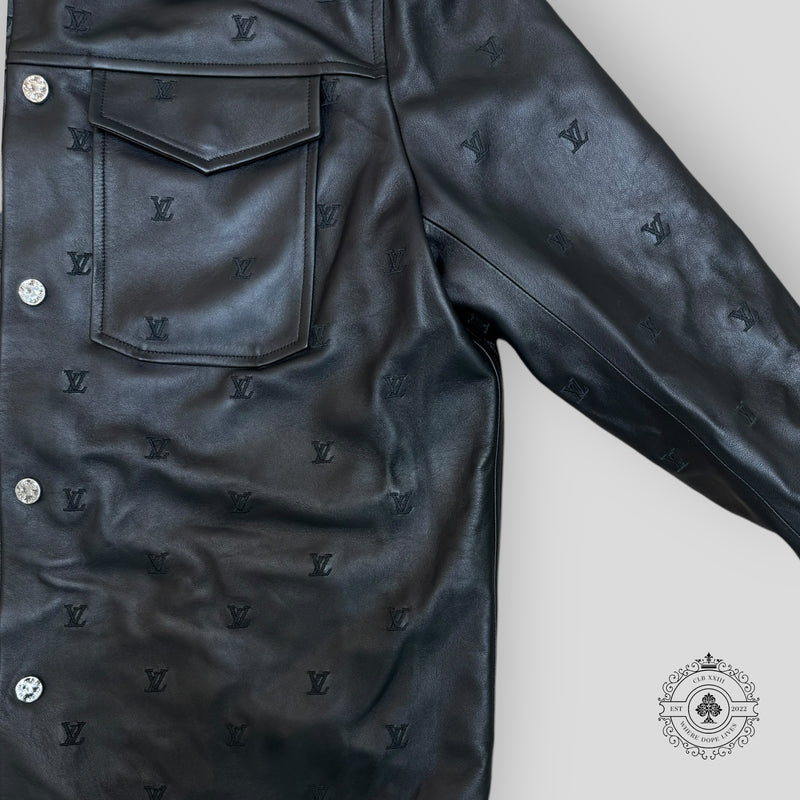 Louis Vuitton Embroidered Leather Signature Overshirt