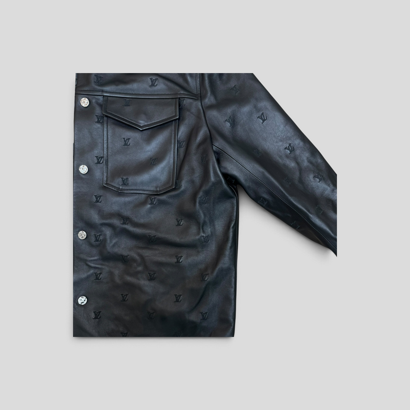 Louis Vuitton Embroidered Leather Signature Overshirt
