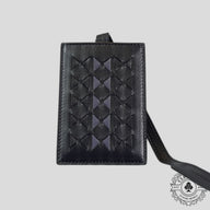 Serapian Milano Leather Luggage Tag in Blue