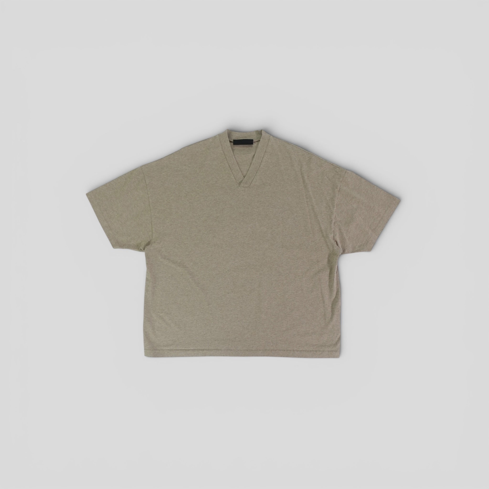 Fear of God Essentials V-neck Tee in Heather Grey