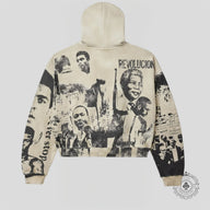Vale Monument Zip Up Hoodie in Grey