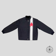Chrome Hearts Faux Fur Lined Cemetery Patch Racing Jacket