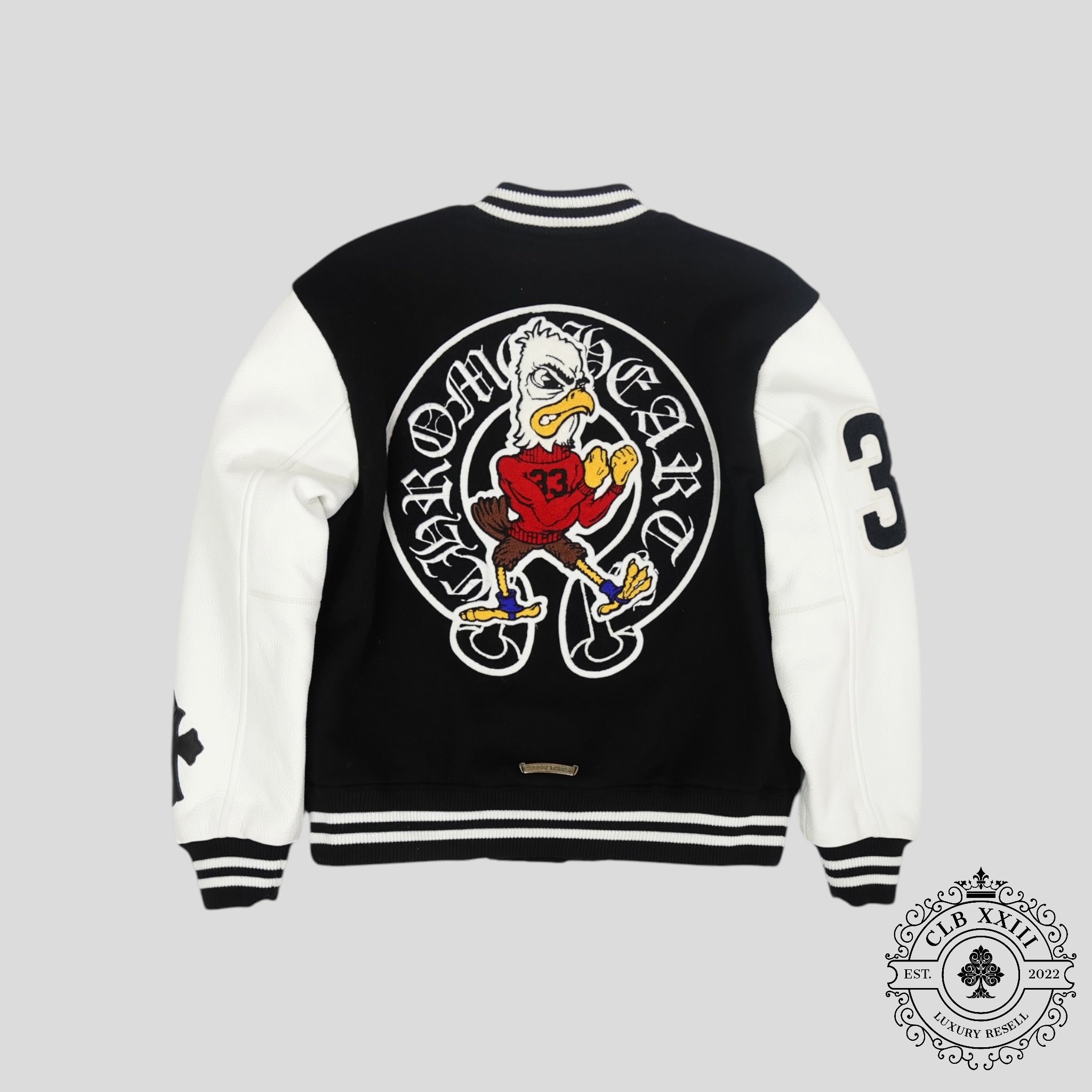 Chrome Hearts Eagle Patch Varsity Jacket
