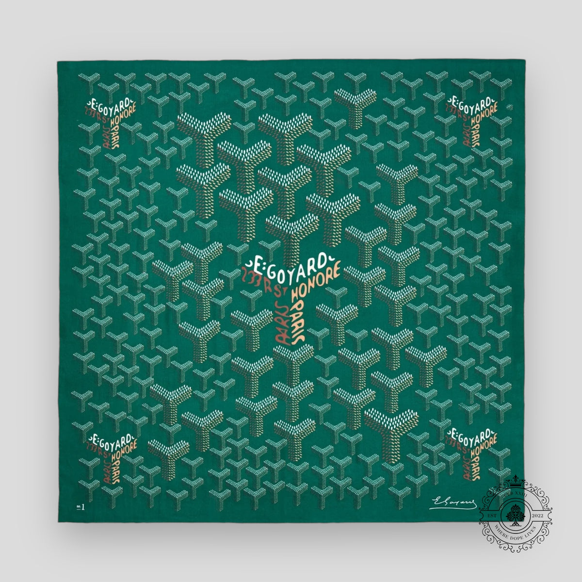 Goyard Shawl N°1 in Green