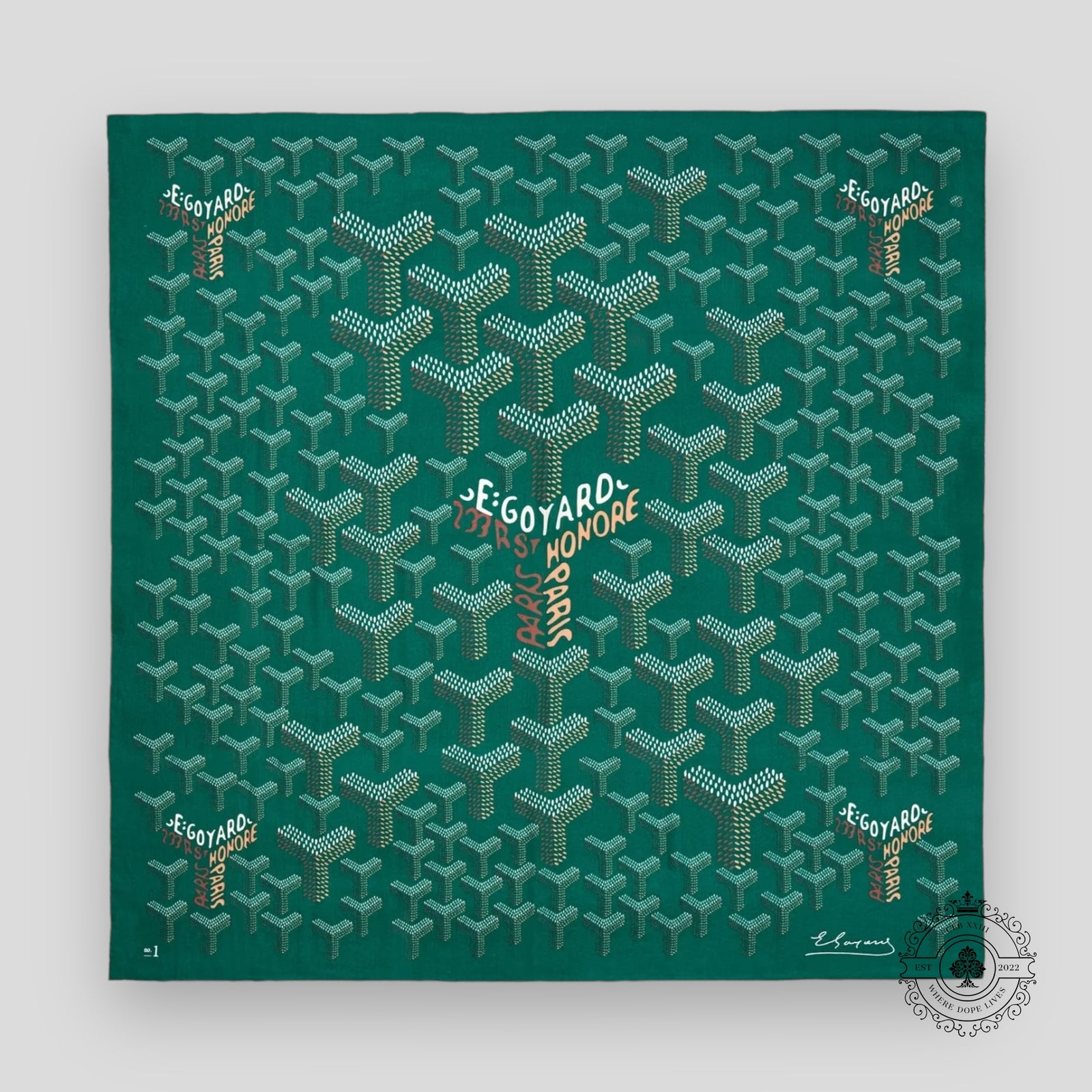 Goyard Shawl N°1 in Green