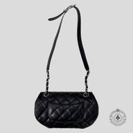 Chanel Quilted CC Uniform Flap Belt Bag in Black