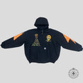 Blind Love Patchwork Carhartt Jacket in Black / Orange