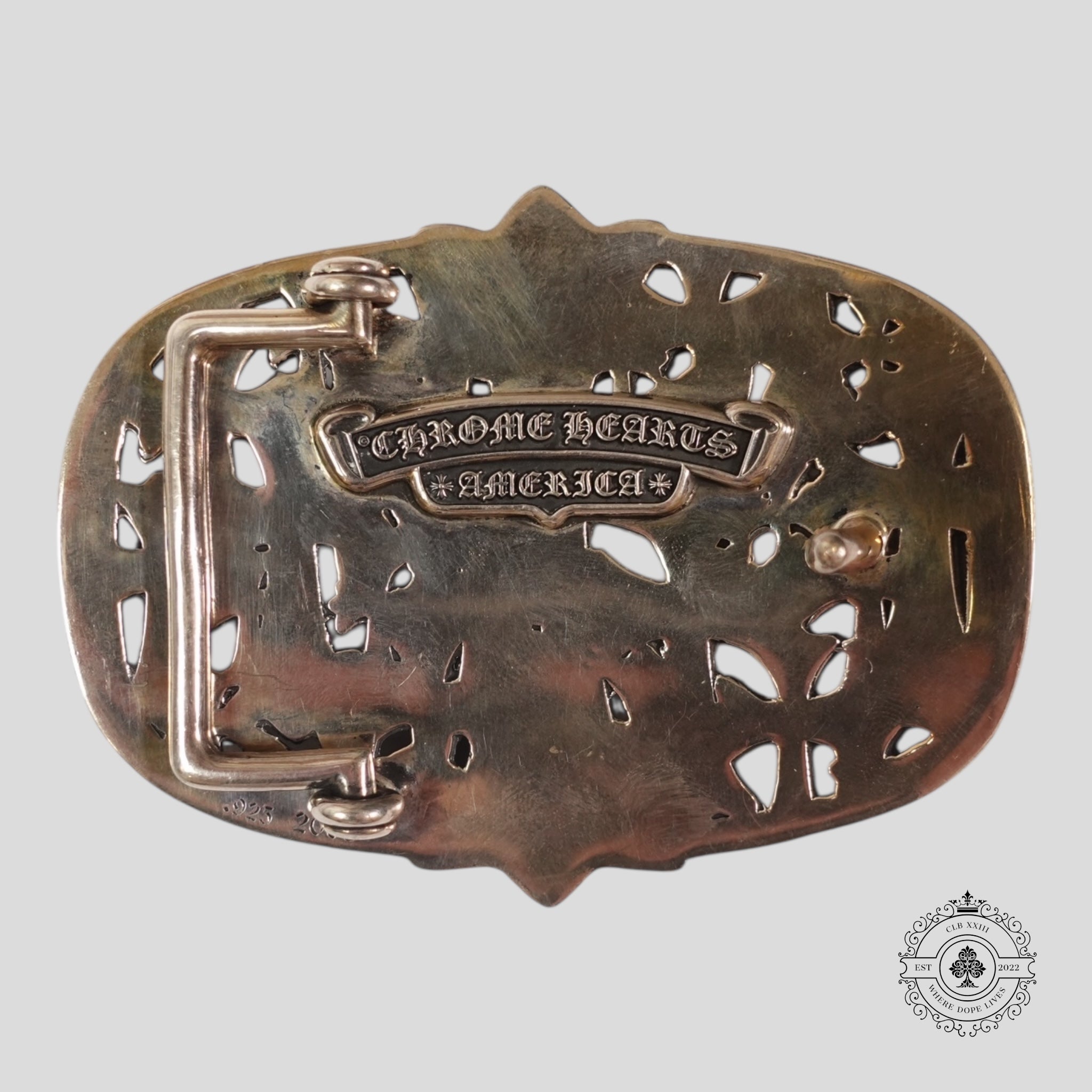 Chrome Hearts Cemetery Cross Buckle in Silver