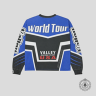 Vale Motocroxxx Long Sleeve Tee in Blue