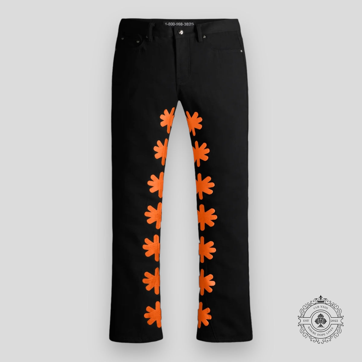 Lostshdws Dark Shdw Denim in Black / Orange