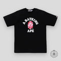 Bape ABC Camo College Tee in Black / Pink