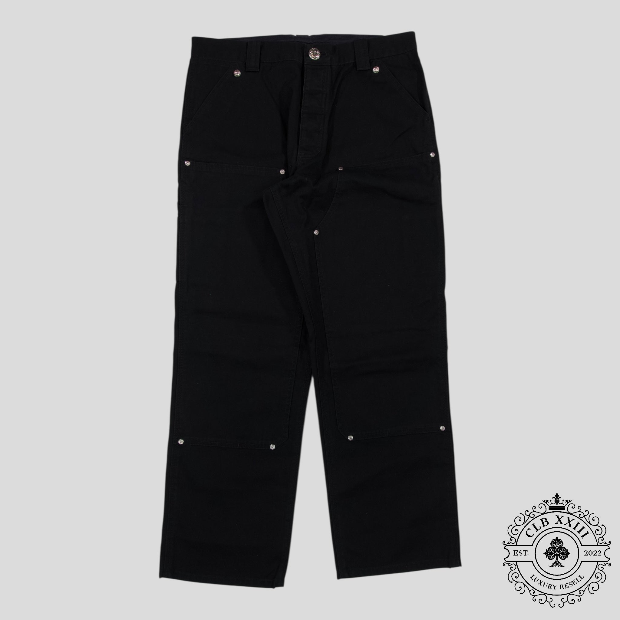 Chrome Hearts Double Knee Carpenter Pants in Black