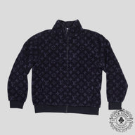 Louis Vuitton Monogram Fleece Jacket in Navy Blue